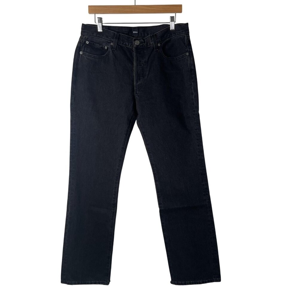 Edwin Jeans Womens‎ 31 Washed Black Simone-Maire Straight USA Button Fly
